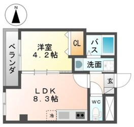 アヴァンスエバー中三国ヶ丘の物件間取画像